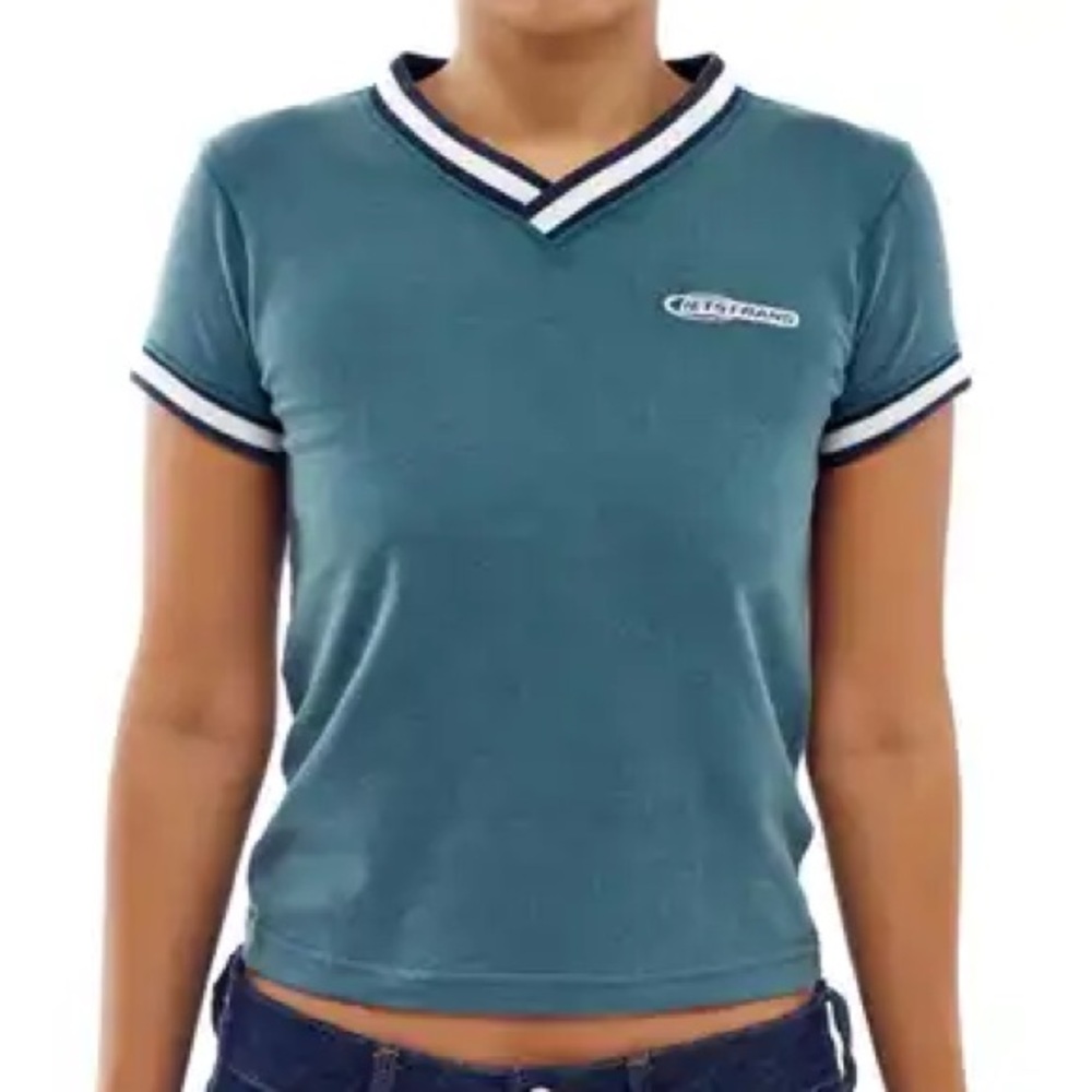 IETS FRANS Taped V-Neck Womens Baby Tee